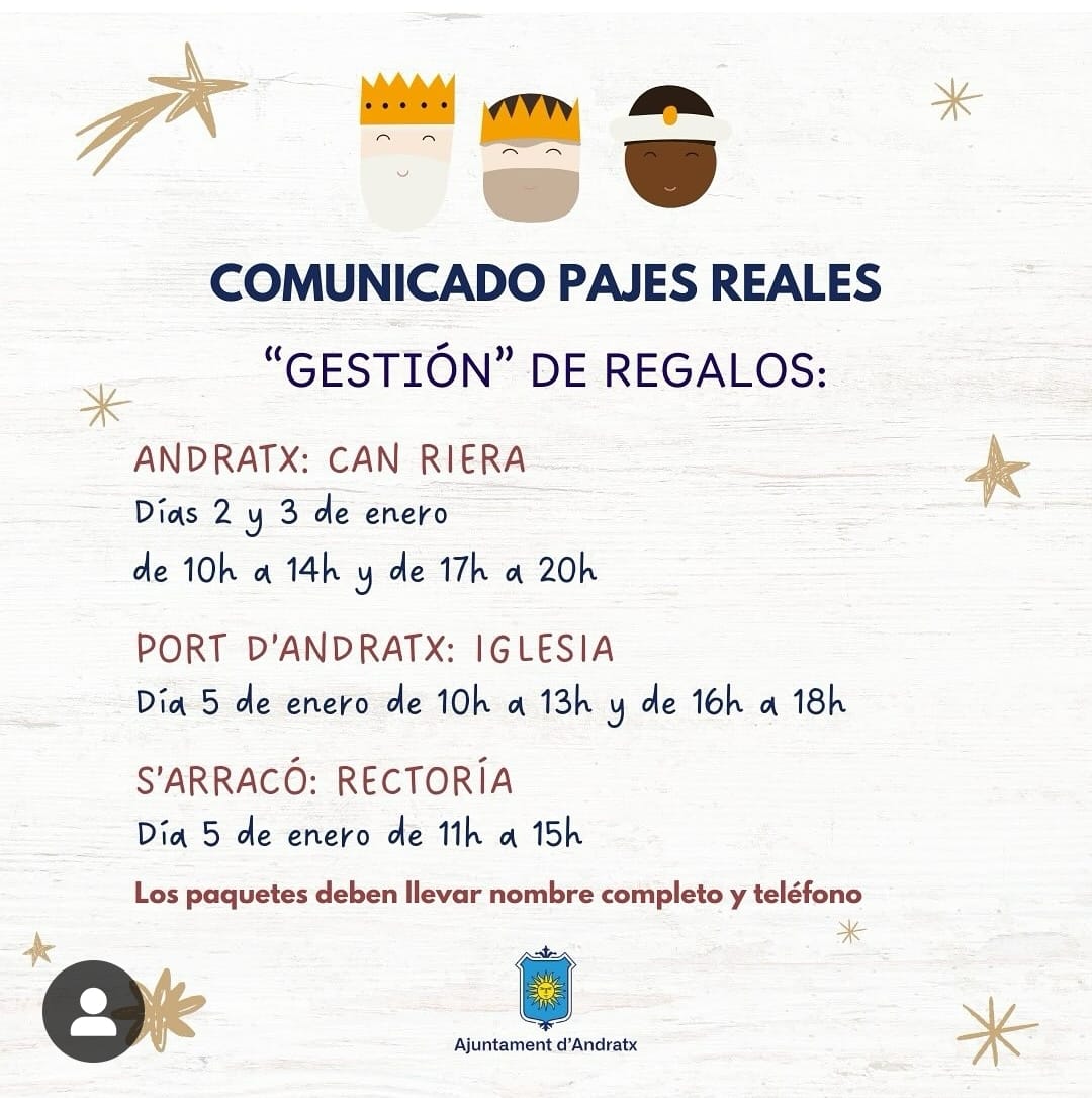 Comunicado Pajes Reales - Visit Andratx
