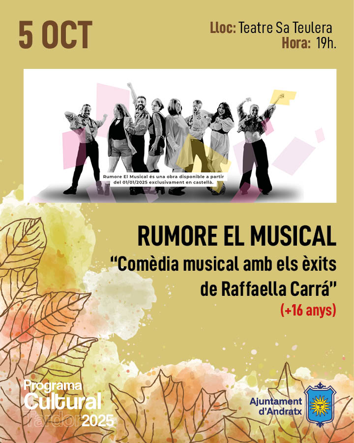 RUMORE - MUSICAL COMEDY FEATURING THE HITS OF RAFFAELLA CARRA - Visit Andratx