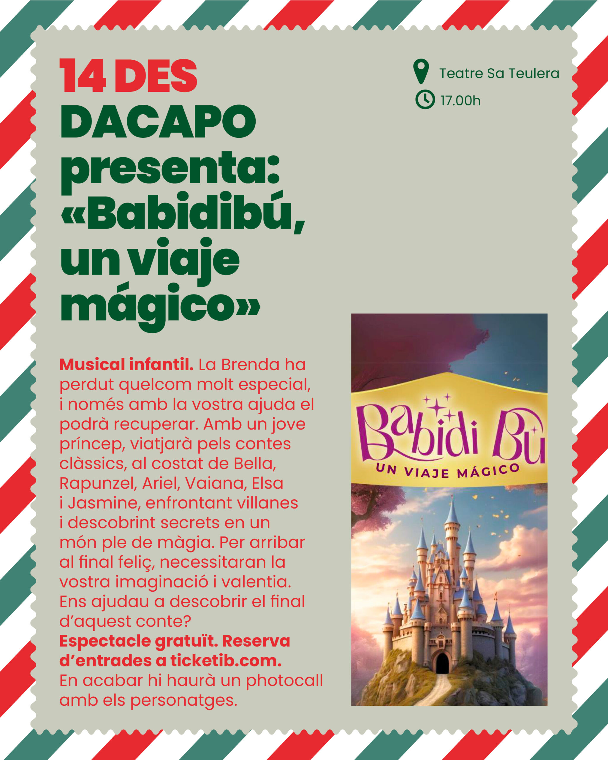 NOVA DATA: DACAPO presenta: «Babidibú, un viatge màgic». - Visit Andratx