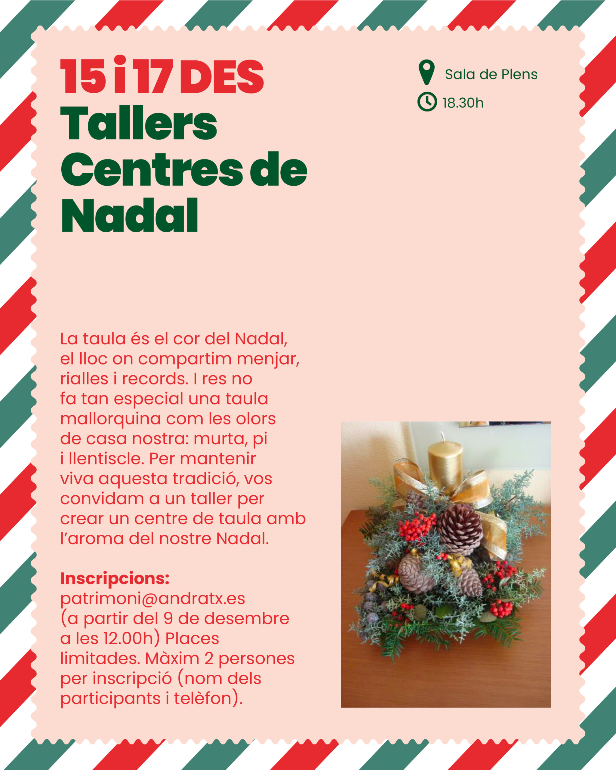 Christmas centrepiece workshop - Visit Andratx