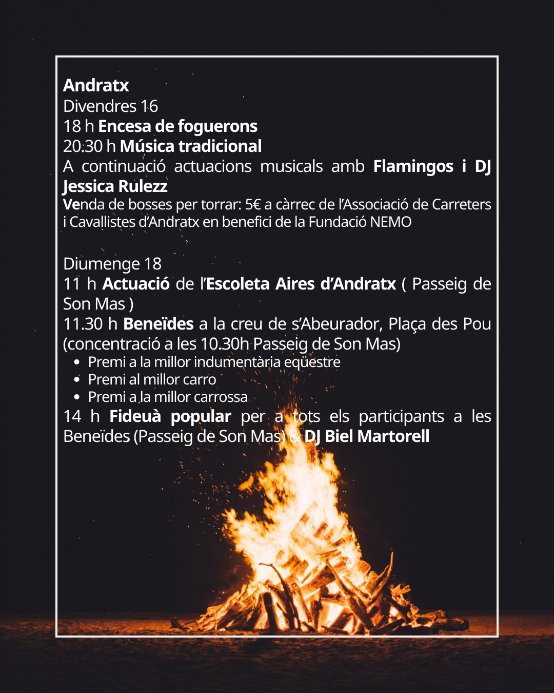CANVI DE DATA!! SANT ANTONI ANDRATX 2026 - Visit Andratx