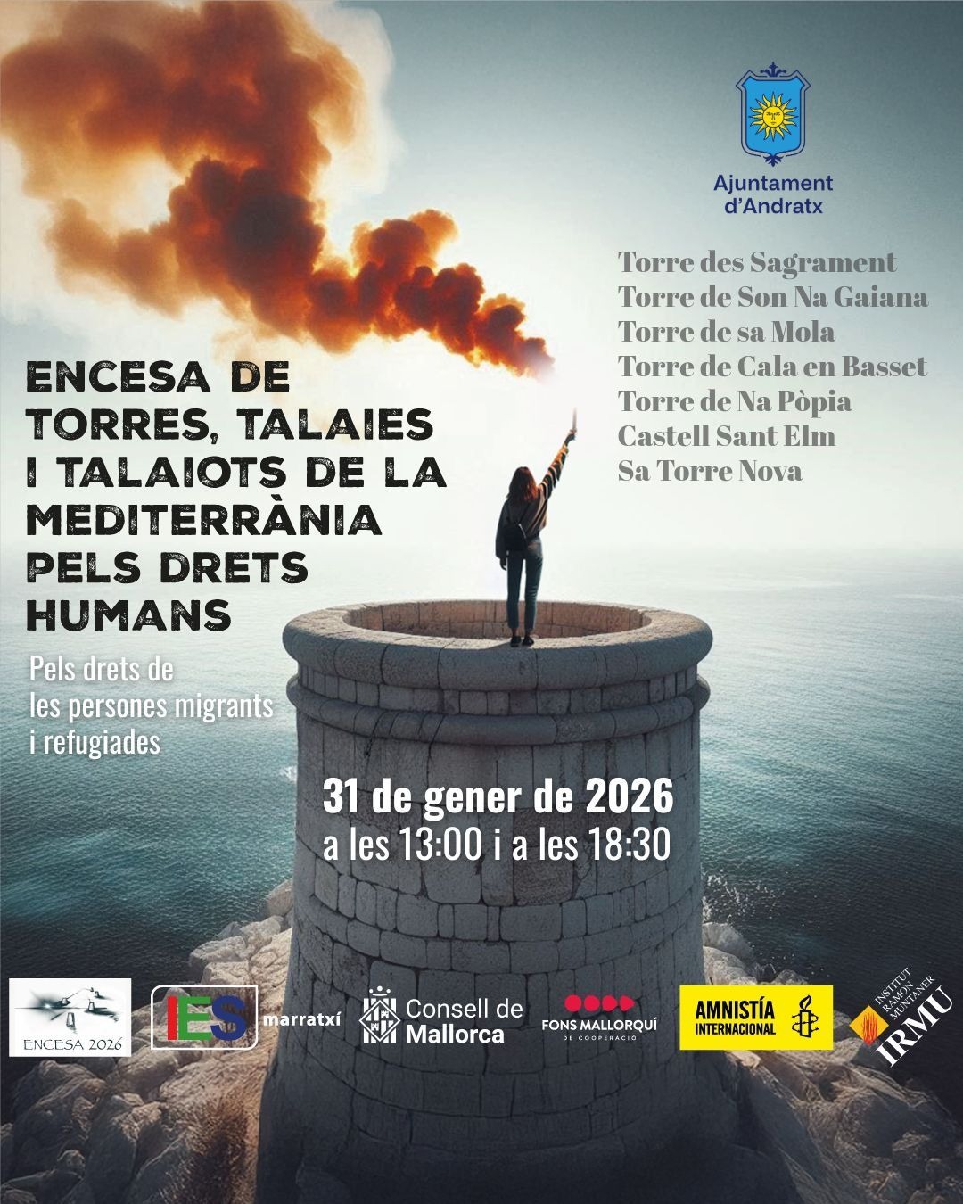 Encesa de les Torres, Talaies i talaiots al Mediterrani per als drets humans - Visit Andratx