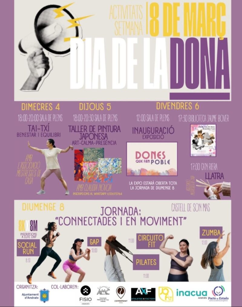 Activitats dia de la Dona 8M - Visit Andratx