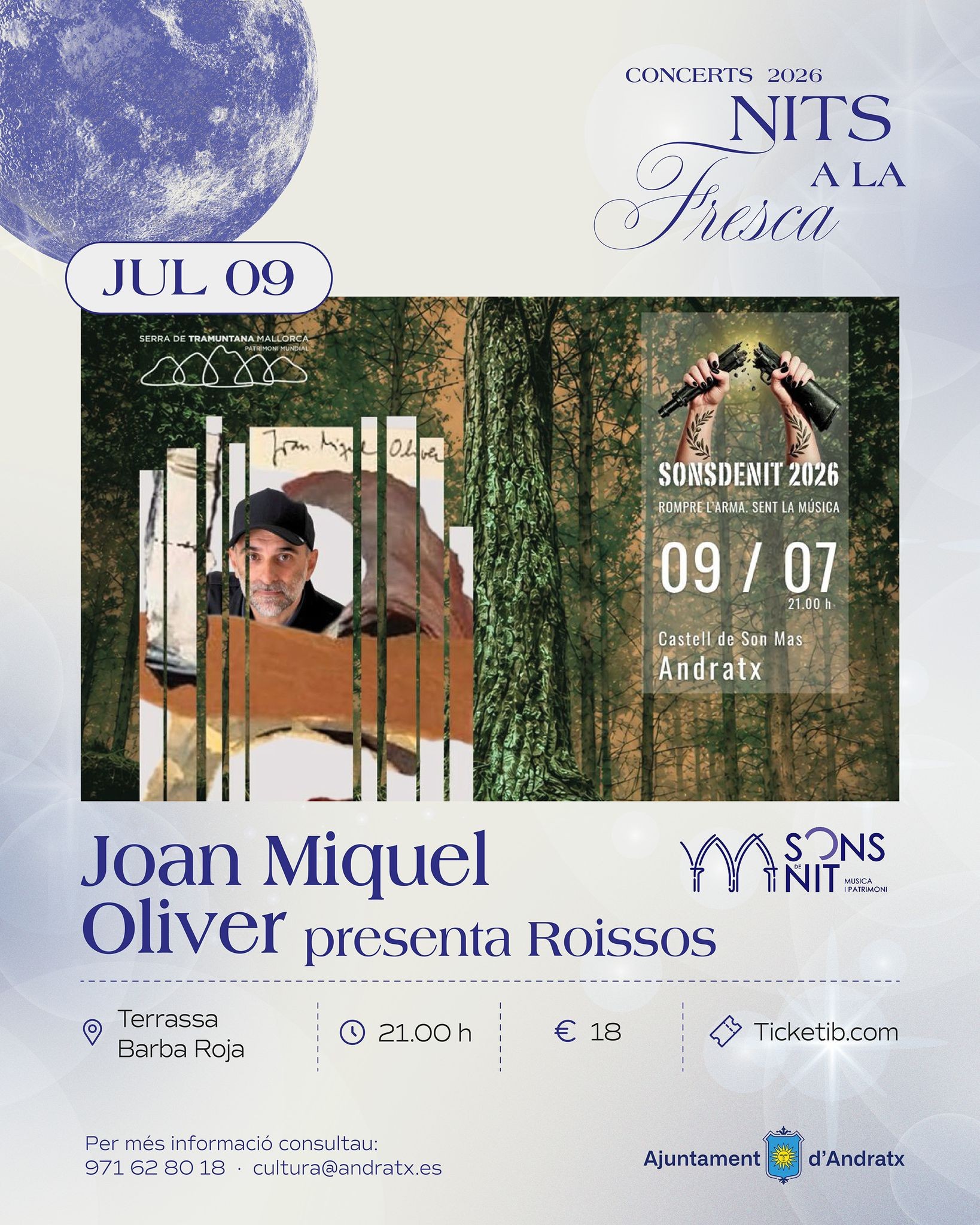 Concert de Joan Miquel Oliver au château de Son Mas "Nits a la Fresca 2026" - Visit Andratx