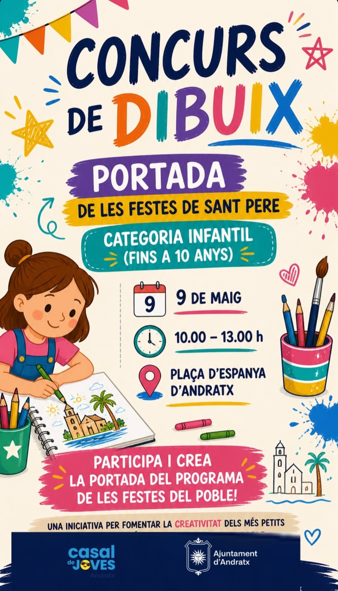 Concurs de dibuixde la portada del programa del Festes de Sant Pere - Visit Andratx