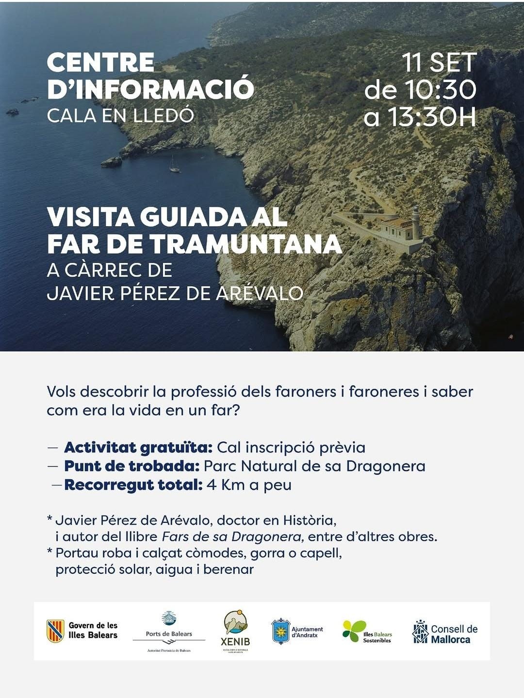 Guided tour of the Tramuntana Lighthouse – Parc Natural de Sa Dragonera - Visit Andratx Guided tour of the Tramuntana Lighthouse – Parc Natural de Sa Dragonera - Visit Andratx