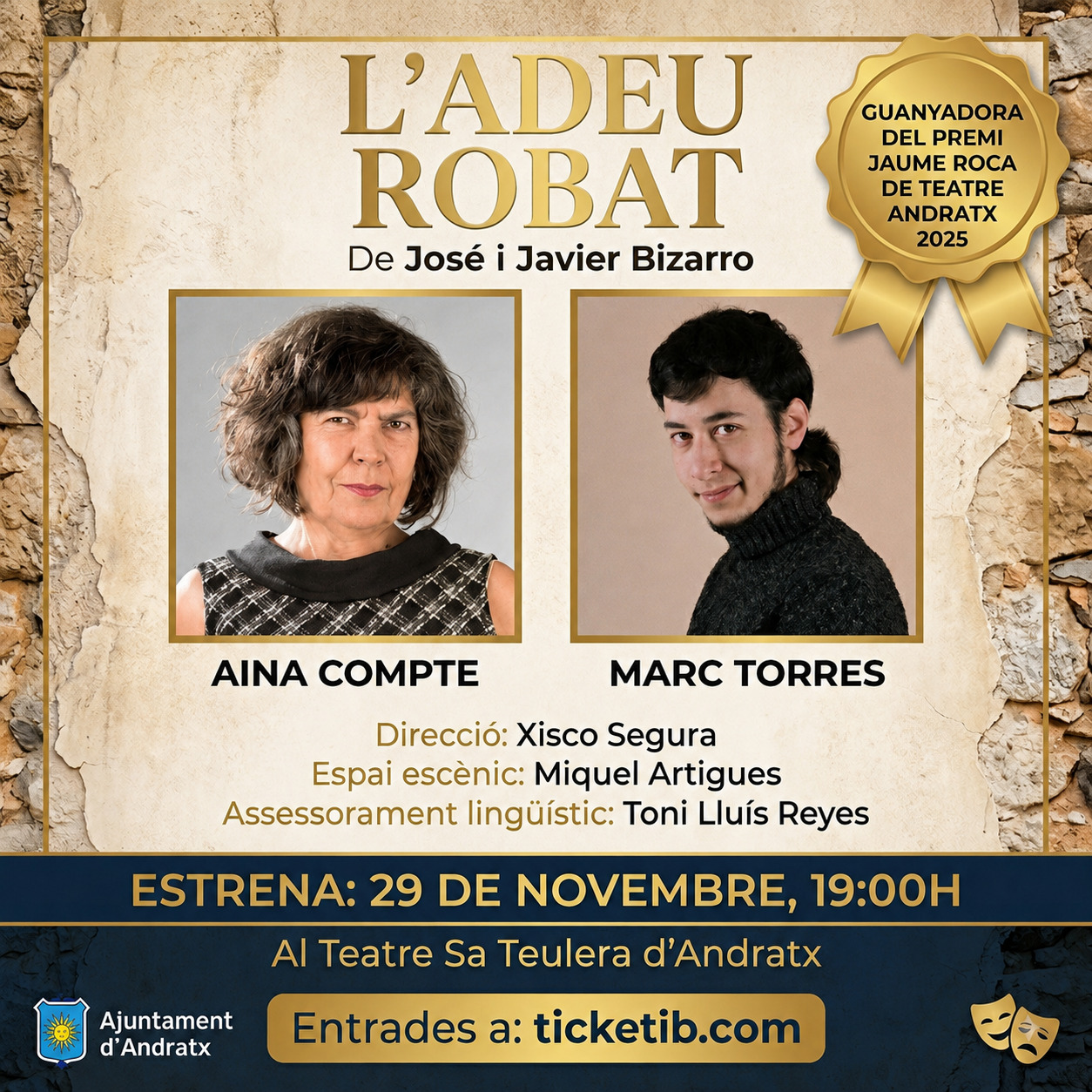 ‘L'adéu robat’, Jaume Roca Theatre Award 2025 - Visit Andratx